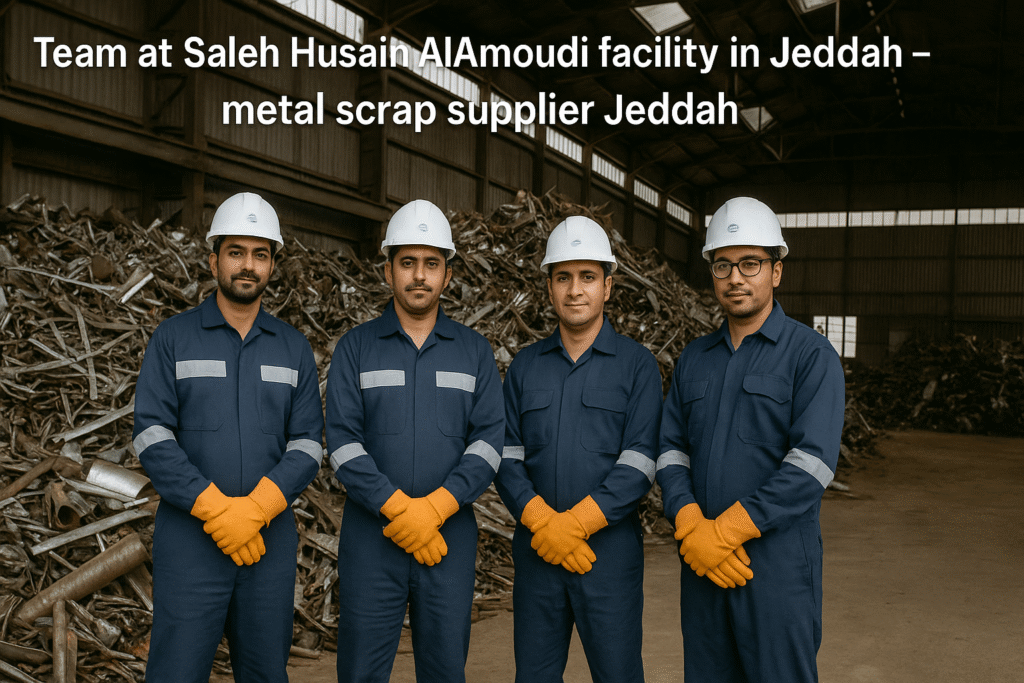 “Team at Saleh Husain AlAmoudi facility in Jeddah – metal scrap supplier Jeddah”
