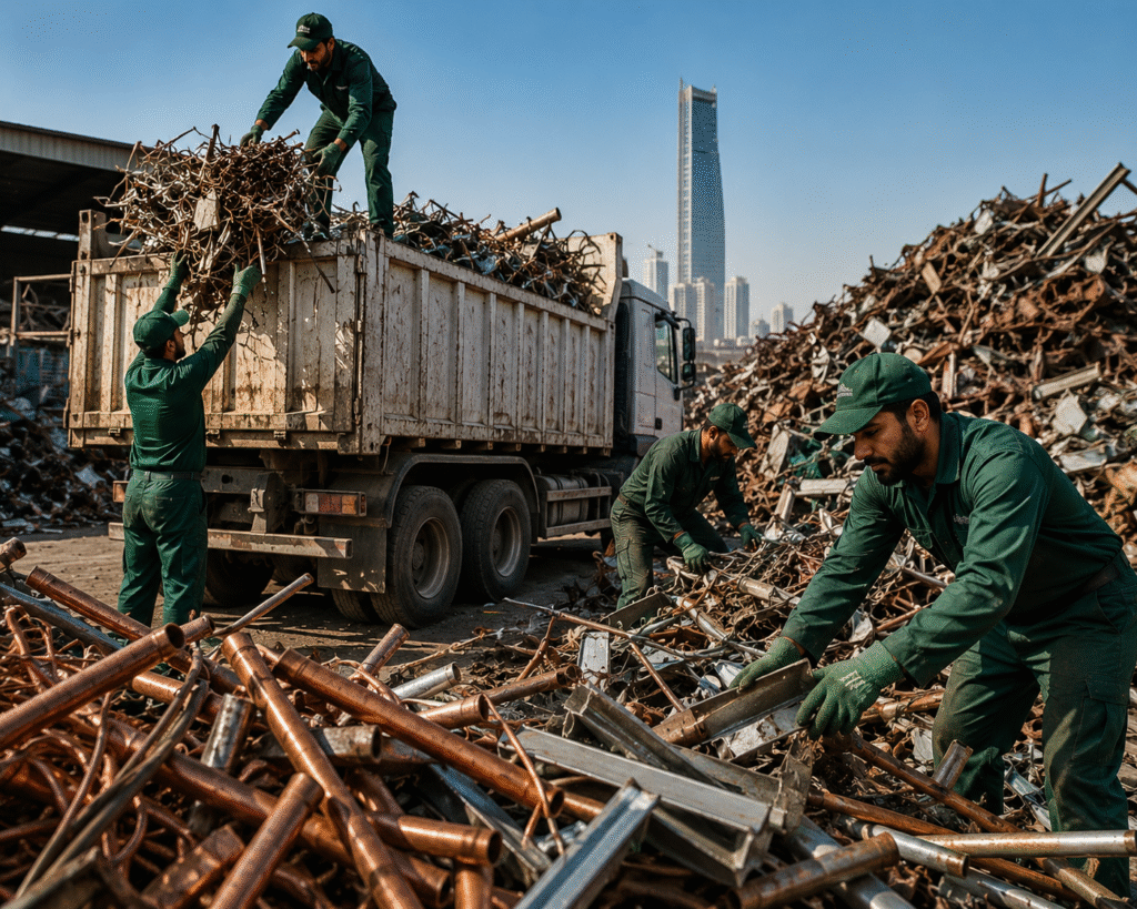 sell scrap metal in Jeddah – AL AMOUDI collection team
